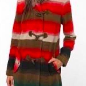 Southwestern Striped Coat BB Dakota Toggle Closure Size S